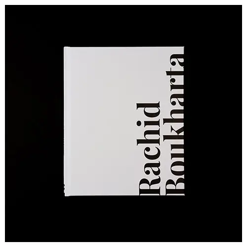 Couverture du livre portfolio de l'artiste Rachid Boukharta
