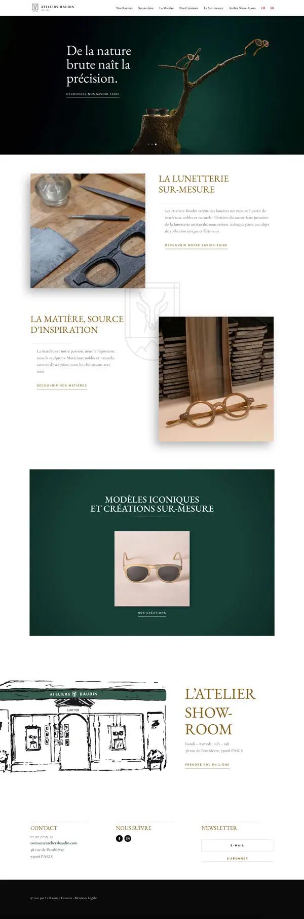 Capture-acceuilmini Page d'accueil complète après refonte du site internet Ateliers Baudin