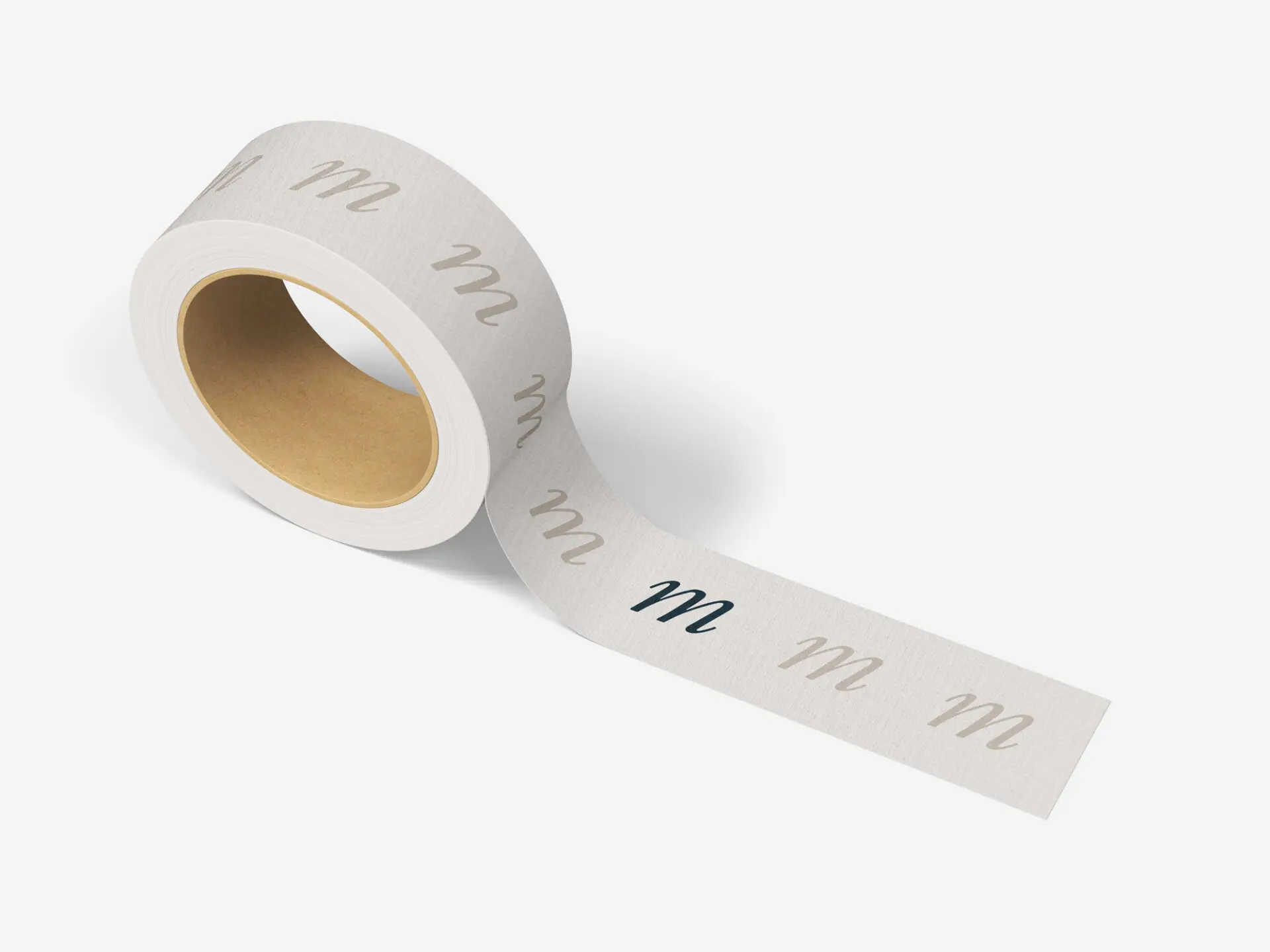 scotchmonogramme Rouleau d'adhésif au monogramme m, identité visuelle mode d'Aux Métiers